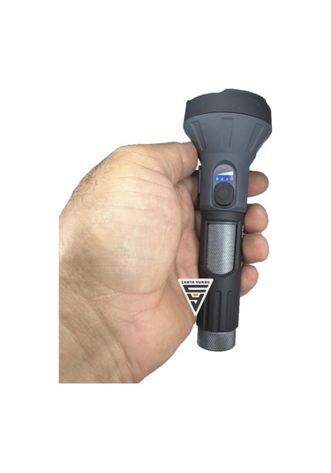 Swat Usb Şarjlı Projektör El Feneri Işıldak Siyah