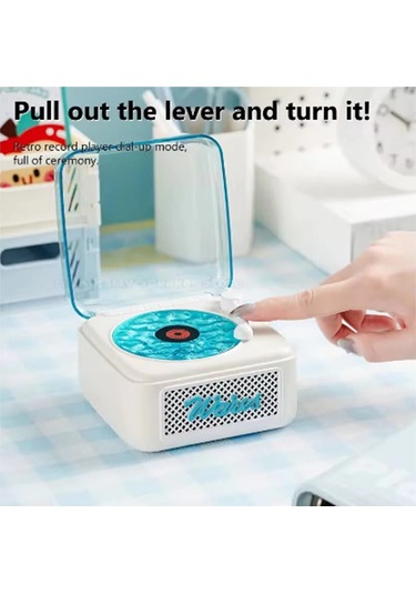 Vtn-21 Nostalji Mini Plak Görünümlü Radyolu Bluetooth Hoparlör