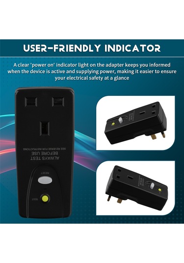 Xurunkeji 13a Rcd Fiş Güvenlik Rcd Adaptörü, Havuz Pompası İçin Devre Kesici Güvenlik Korumalı, Elektrikli Basınçlı Yıkayıcı İngiltere Fişi