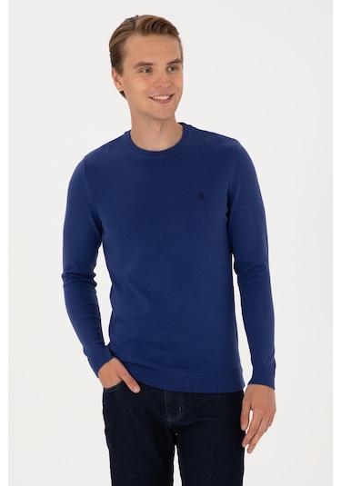 U.s. Polo Assn. Erkek İndigo Kazak /triko 50313713-vr028 İndigo