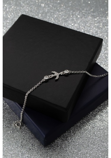 Parmas Design Kırlangıç Temalı 925 Ayar Gümüş Kadın Ayarlanbilir Bileklik - Gümüş