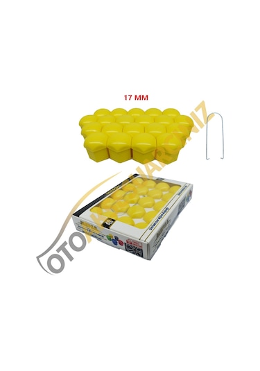 A Kalite Mefsa Bijon Kapağı Düz 17 Mm Sarı 20 Li Set