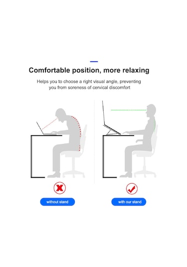 Teltree Alüminyum Dizüstü Bilgisayar Tutucu: 6 Seviye Yükseklik Ayarlı, Soğutucu, Katlanabilir Ve Taşınabilir Masaüstü Destek