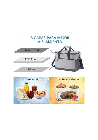 Qingmipy 30l Büyük Kapasiteli Oxford Kumaş Soğutucu Çanta - Isı Ve Suya Dayanıklı, Piknik, Kamp, Araba Yemeği Çantası Krem Bej