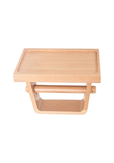 Banyo Tuvalet Kağıdı Tutucu Ev Tuvalet Kutusu Kağıt Tüp Ahşap Basit Tuvalet Rulo Tutucu Kağıt Tutucular Kahverengi Ahşap