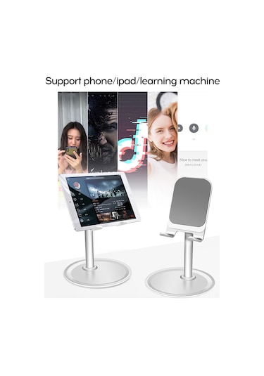 Suofeng Alüminyum Sabit Açı Telefon Ve Tablet Tutucu - Siyah Stand, Dürtüye Dayanıklı, Şarj Portu Erişimi, Ev Ve Ofis İçin Evrensel Kullanım Diğer