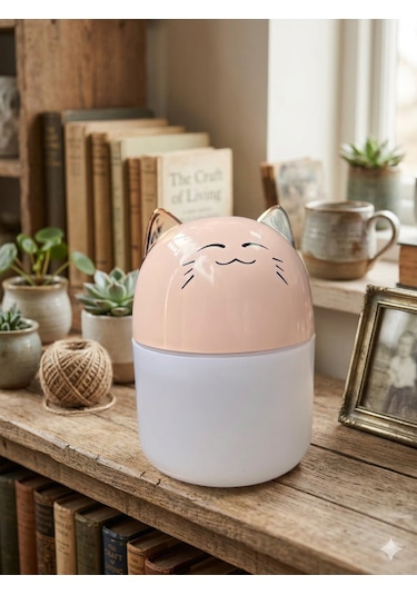 Dekoratif Kedi Tasarımlı Masa Üstü Hava Nemlendirici