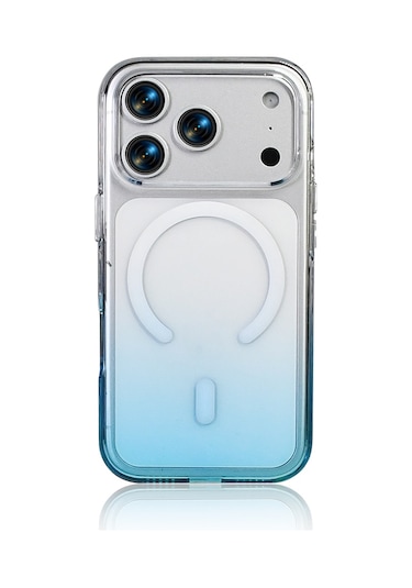 Apple Uyumlu iPhone 17 Pro Max Kılıf M-safe Şarj Özellikli Septik Silikon Kılıf Turkuaz