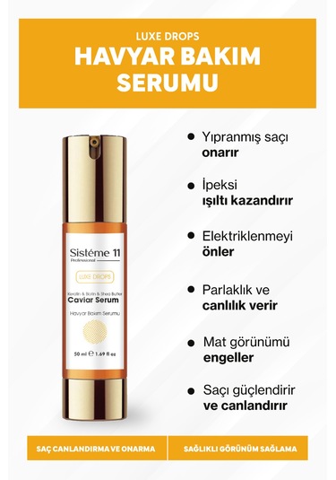 Sisteme 11 Havyar Saç Bakım Serum 50 Ml