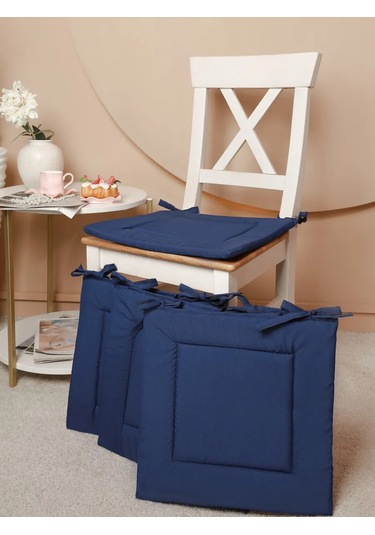 Mercity 40x40 4 Adet Sandalye Yastık Seti - Lacivert 434463774 Mavi