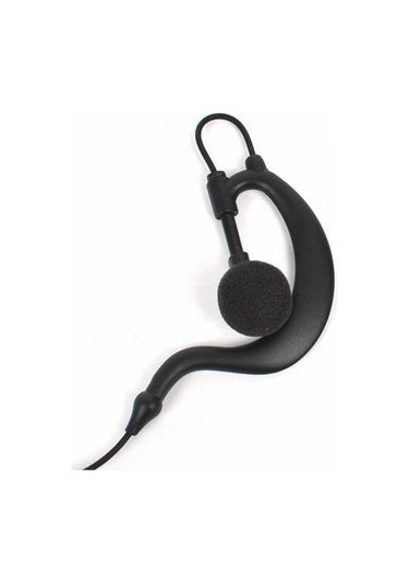 Yaozixa 3.5mm Kablolu Radyo Kulaklığı - Tek Kulaklı Ergonomik Tasarım, Esnek Kıvrımlı Kablo, Dışarıdaki Etkinlikler İçin Siyah