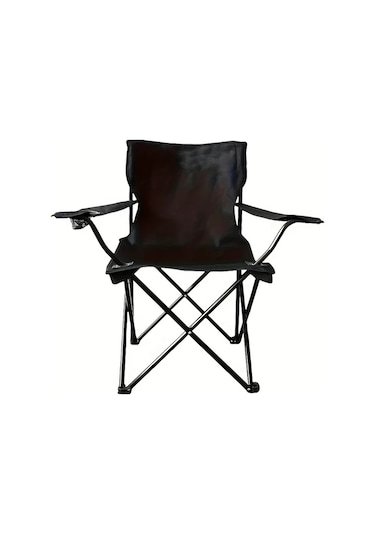 Gateesat Siyah Hafif Katlanır Plaj Sandalyesi Taşıma Çantası Ve Bardaklık Dayanıklı Çelik Siyah