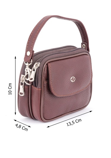Horizonestore 120 Model Hakiki Deri Çok Fonksiyonlu Erkek Çantası Bordo