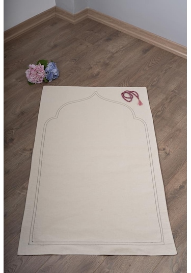 Seccade Naturel Düz Ham Keten Yumuşak Iç Dolgulu 70x115 Sade Ç1 Bej