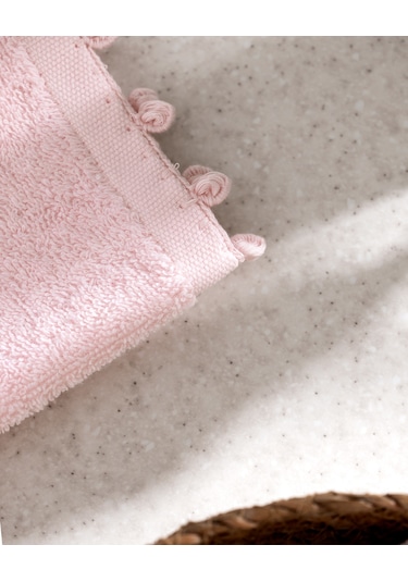 Melly Kroşeli 2'li %100 Pamuk El Havlusu - Pudra - 30x40 Cm 8684427204603 Pudra