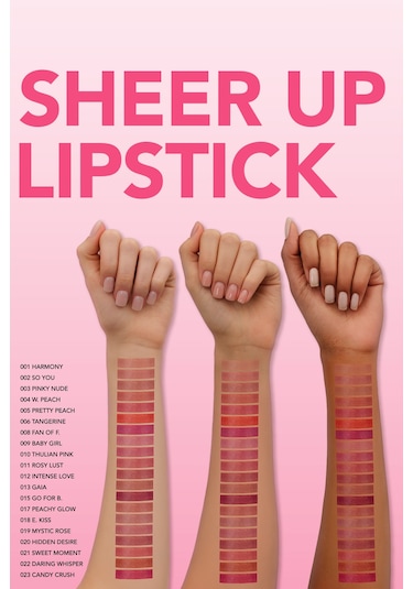 Flormar Sheer Up Yarı Transparan & Parlak Bitişli Nemlendirici Ruj 022 Daring Whisper