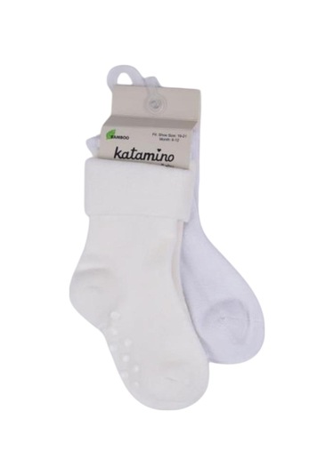 Katamino Monala Abs'li 2'li Kız Modal Bebek Çorabı 44091 Ekru