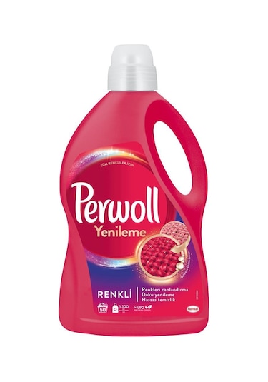Perwoll Hassas Bakım Sıvı Çamaşır Deterjanı Renkli Yenileme 4 x 2970 ML  200 Yıkama