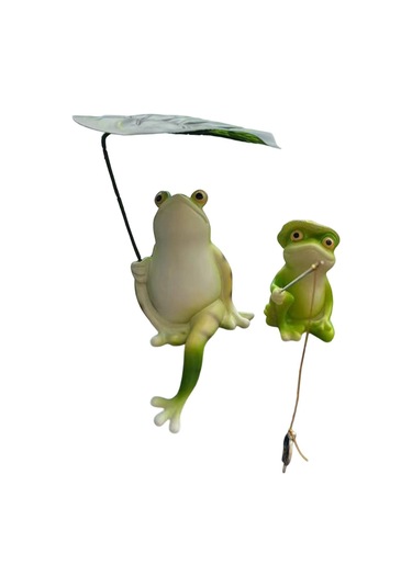 Suntek 2x Minyatür Kurbağa Heykelciği Sevimli Bahçe Çok