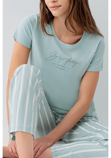 Pierre Cardin Kadın Yeşil Pijama Takım Yeşil