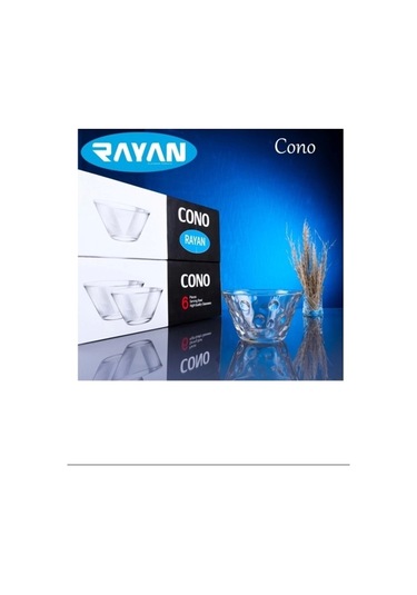 Cono Maria 6'lı Büyük Cam Kase Royaleks-69816 Çok Renkli