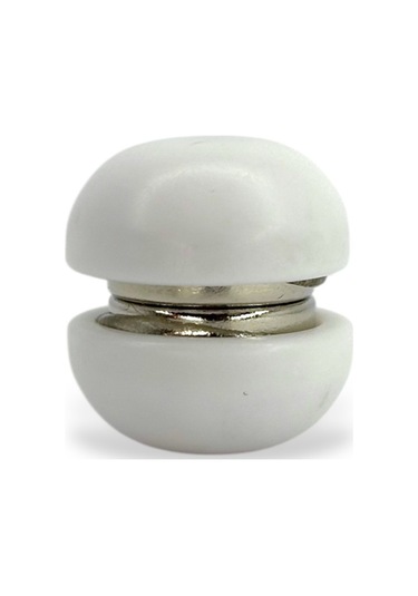 Eşarp Ve Şal Mıknatısı Soft Beyaz Renk - Başörtü Tutucu Kadın Tesettür Aksesuar Mıknatıs Beyaz