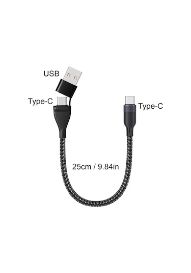 Snapbuy Pd60w Tip C Hızlı Şarj Kablosu 0.25m - Tablet, Telefon Ve Dizüstü Şarj Bej 0.25 M