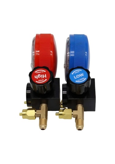Pazly Mythtiger Çift Egzoz Basınç Gösterge Mavi 500 Psi Metal Gövde Hassasiyetli R410a R22 R134a R404a Soğutma Sistemleri