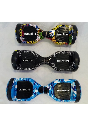 Smartstore Desenli Smart Scooter Elektrikli Kaykay Hoverboard Grafiti A.Dnge