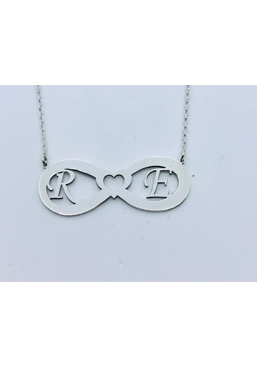 Gümüş Harfli Sonsuzluk Kolye 452987804