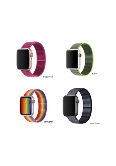 iOS Uyumlu Watch Kordon 2 3 4 5 6 Se 7 38 40 41 42 44 45 Mm Spor Hasır