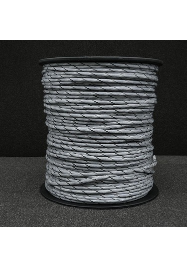 Mg Ropes Paracord İp 4 Mm Gri Beyaz Desenli No:77 10 Metre Çok Renkli