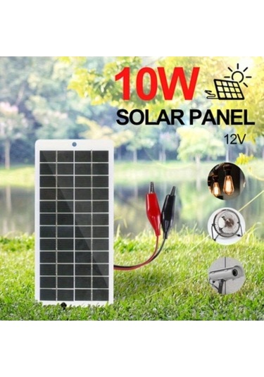 Besthome1 Dream011 Dairesel Dc İle Yeni Araç Şarj Cihazı Telefon Vantilatör Seyahat Kamp Güneş Paneli 10w 12v