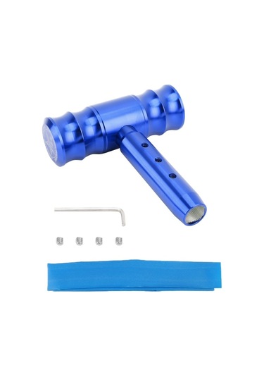 Sones Evrensel Araba Konu T-şekilli Dişli Kafası Vites Topuzu Mavi