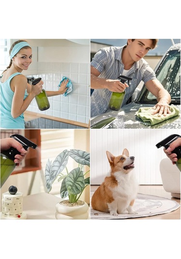 Vkemall Yeşil İç Mekan Bitki Temizlik Spreyi - 2 Adet 16.9 Unç, Ayarlanabilir Uç, Sızıntısız Sulama Bidonu