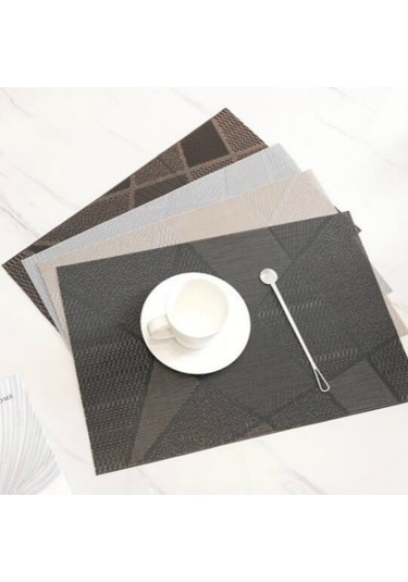 Sones 6 Adet Yaratıcı Çevre Dostu Basit Masa Örtüsü Kahve Kupası Altlığı, Boyut: 30x45cm Bej