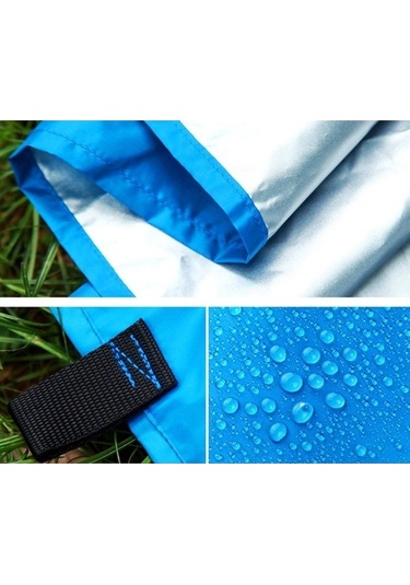 Bloomnest Yağmur Tarpaulin Tarp Su Plaj Piknik Mavi Kamp Kamp İçin Hava Hamak Hafif Güneşlik Geçirmez Fonksiyonlu Çok Çadırı Çadır Barınağı Açık 9.8ft 9.8 Rf Mavi Mavi