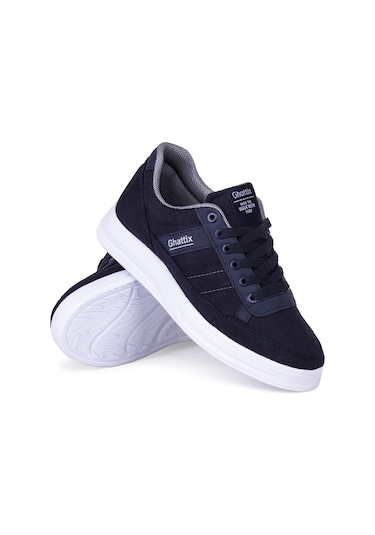Ghattix Erkek Keten Sneaker Yazlık Mevsimlik Ayakkabı Lacivert