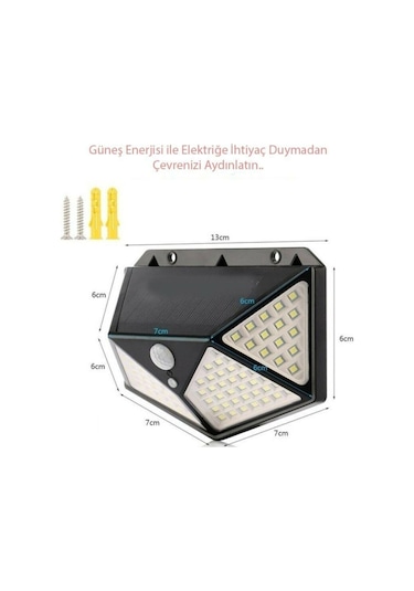 River World 100 Ledli Güneş Enerjili Bahçe Lambası