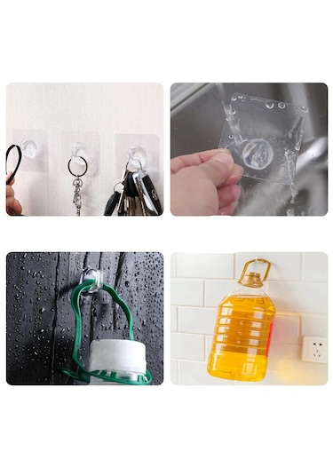 Yapışkanlı Banyo Mutfak Eşya Havlu Vb Ürün Askılığı-al4835 1 Adet Şeffaf