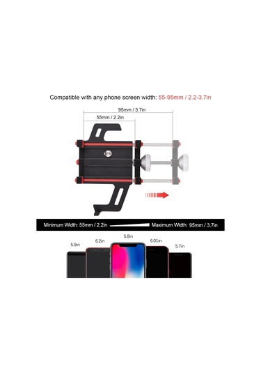 Shineyee Bisiklet Telefon Tutucusu Sarsıntı Önleyici Kendin Yap Bisiklet Telefon Tutucusu Evrensel Ayarlanabilir Bisiklet Tutucusu