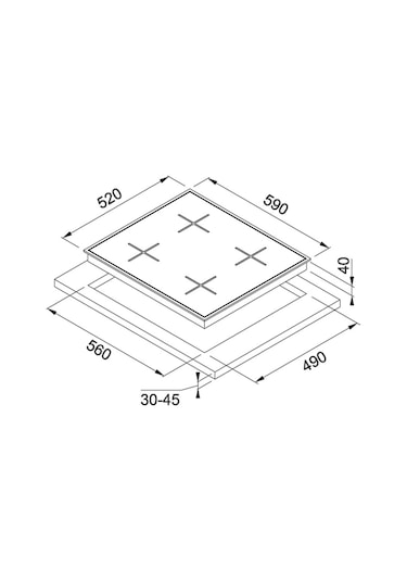 Franke FHNS 604 4G BK C Ankastre Ocak Siyah