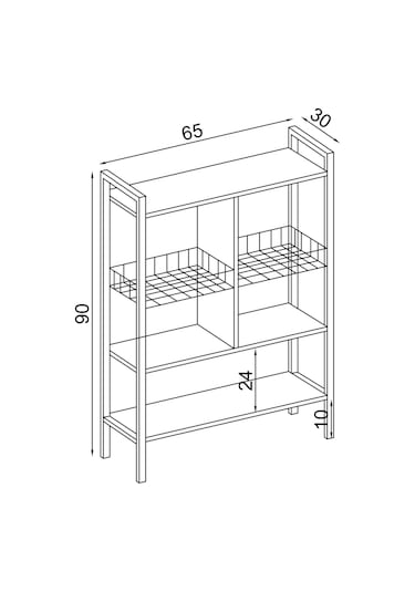 DALİA TEL SEPETLİ ÇOK AMAÇLI MUTFAK DOLABI