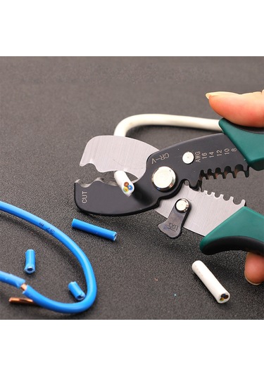 Skycity Elektrikçi İçin Çok Fonksiyonlu Telsizleyici Ve Kablosunucusu - Yeşil-siyah, 1.29-3.26mm Aralığı, 65 Çelik Malzeme