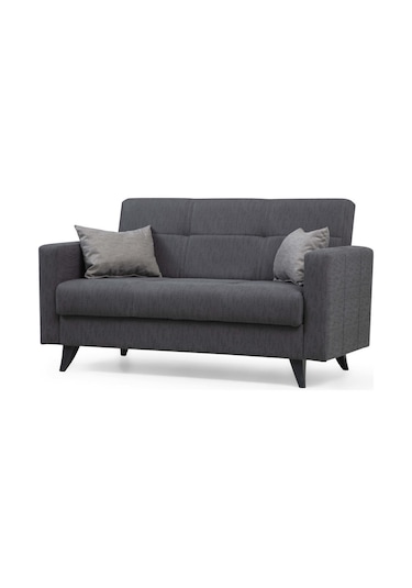 Polya İkili Koltuk-koyu Gri 100