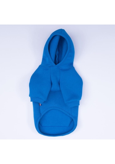 Mavi Kanguru Cepli Kedi-köpek Hoodie- Sweatshirt Kedi Köpek Kıyafeti