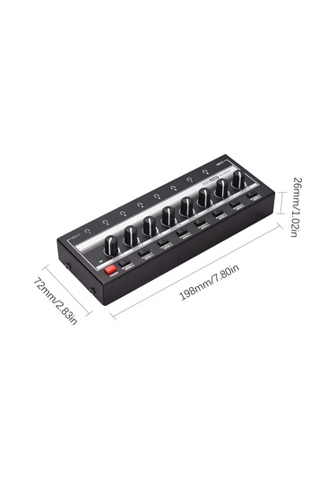 Hfambition 8 Kanal Stereo Kulaklık Amfi - Ultra Düşük Gürültü - Yüksek Güç - Optimum Ses Kalitesi - Avrupa Standartı