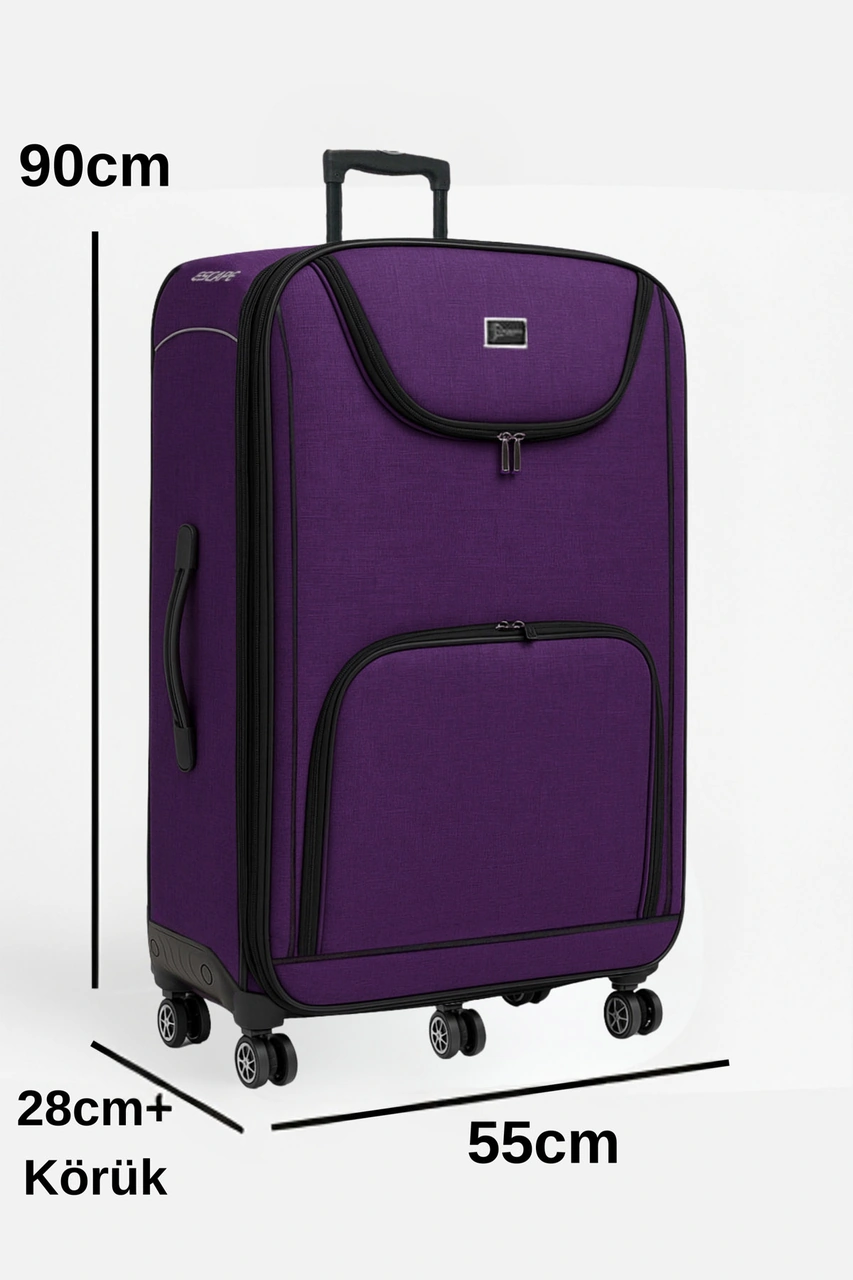 Louisiana Polo Battal Boy Bolonya Kumaş Valiz Mor 2308 Mor