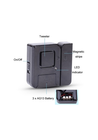 Sones Kapı Manyetik Kablosuz Zil Kapı Ve Pencere Alarmları Güçlü Yapışkanlı Wolfproof Hırsızlık Önleyici Alarmlar Beyaz