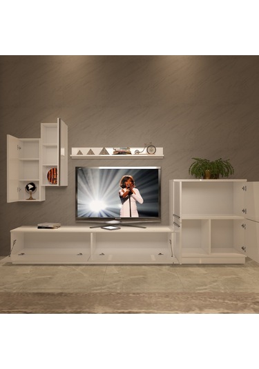 Decoraktiv Eko 6b Mdf Std Tv Ünitesi Tv Sehpası Beyaz